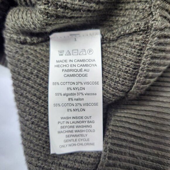 Michael Kors Women's Size Large Green Sweater Sweatshirt Hooded Thermal - Picture 6 of 6